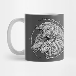 Bear, Tiger, Wolf (three Musketeers) Mug